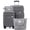 Grey, variant on Euroco 4 Piece Luggage Set, 20" Carry on Suitcase,28" Checked Suitcase with TSA Lock,Spinner Wheels,Duffel & Toiletry Bags,Durable Hardshell Lightweight Suitcase Set for Family Travel,Black