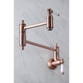 thumbnail image 3 of Kingston Brass KS310PLAC Restoration Wall Mount Pot Filler Faucet, Antique Copper, 3 of 8