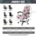 thumbnail image 5 of SCRAWLGOD Dachshund Floral Leaf 3 Pieces Set Washable Computer Chair Cover with Armrest Slipcovers Stretch High Back Chair Covers Easy to Remove Boss Chair Protector, L, 5 of 7
