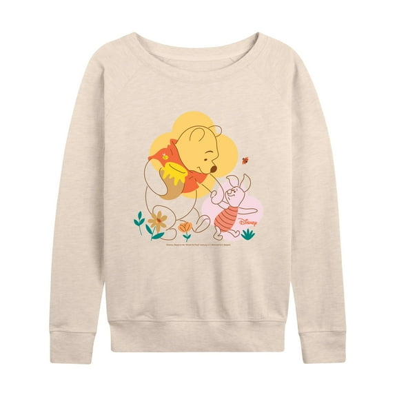 Winnie the Pooh - Piglet and Pooh Go On a Journey - Women's Lightweight French Terry Long Sleeve Shirt