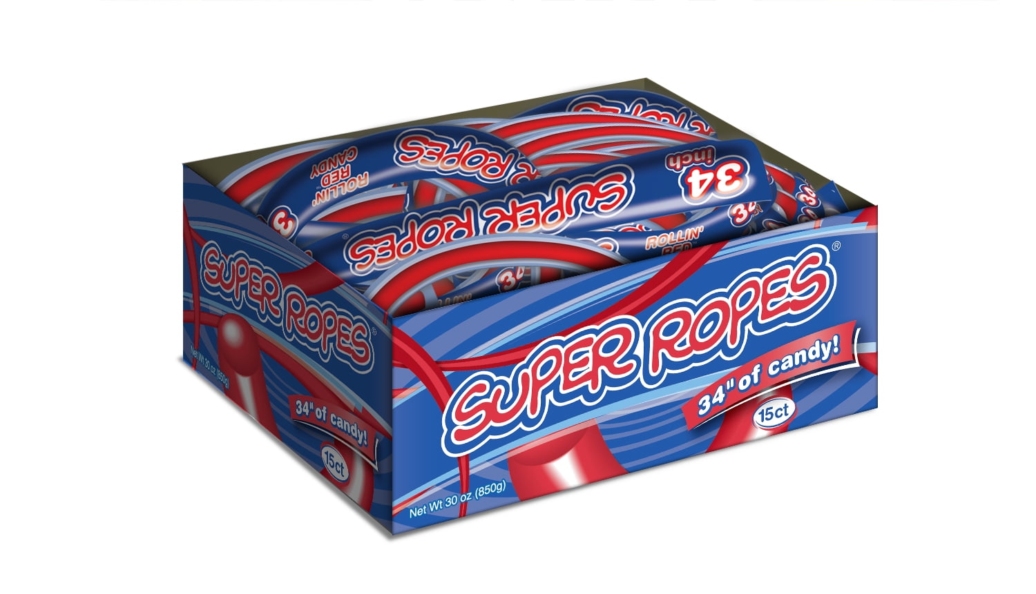 Super Ropes Licorice Candy, 2 Oz, 15 Count