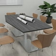 thumbnail image 2 of 8 Person Hexagon Conference Table With Metal Bases Electrical Modules, 2 of 6