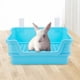 thumbnail image 2 of Caja de arena para conejos, inodoro, orinal, entrenador, bandeja para mascotas, montaje en jaula, arena de esquina para Azul, 2 of 7