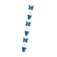 thumbnail image 3 of Cadena de lluvia decorativa para jardín, reemplaza la recolección de agua de lluvia para canaletas. Azul, 3 of 9