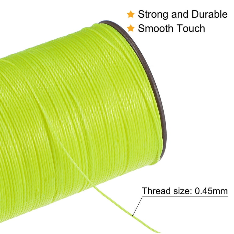 Thin Waxed Thread 175 Yards 0.45mm Polyester String Cord for Machine Sewing  Hand Quilting Weaving, Green