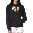 thumbnail image 4 of Women's G-III 4Her by Carl Banks  Black Kansas City Chiefs Heart Graphic Fleece Pullover Hoodie, 4 of 5