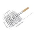 thumbnail image 3 of Dvumao Kitchen Accessories, Stainless Steel Barbecue Clip Outdoor Wooden Handle Barbecue Net Fish Clip Bread Clip Meat Clip Barbecue Tool, Gifts for Man, 3 of 9