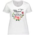 thumbnail image 3 of Inktastic Blessed to Be a Nana with Pink Flowers Women's Plus Size T-Shirt, 3 of 5