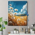 thumbnail image 4 of Qisvanset 12x16 Inch Daisy Field Canvas Wall Art, Golden Meadow Floral Scenery Rustic Nature Inspired Decor, 4 of 8