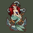 thumbnail image 2 of Junior's The Little Mermaid Anchor Ariel  Festival Muscle Graphic T-Shirt, 2 of 4