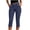 Navy, variant on TEAJOPSUU Women's Capris Leggings Polka Dot Button Zipper Front Cropped Pant with Pockets Casual Slim Fit Yoga Workout Loungewear Trosuers Light Blue