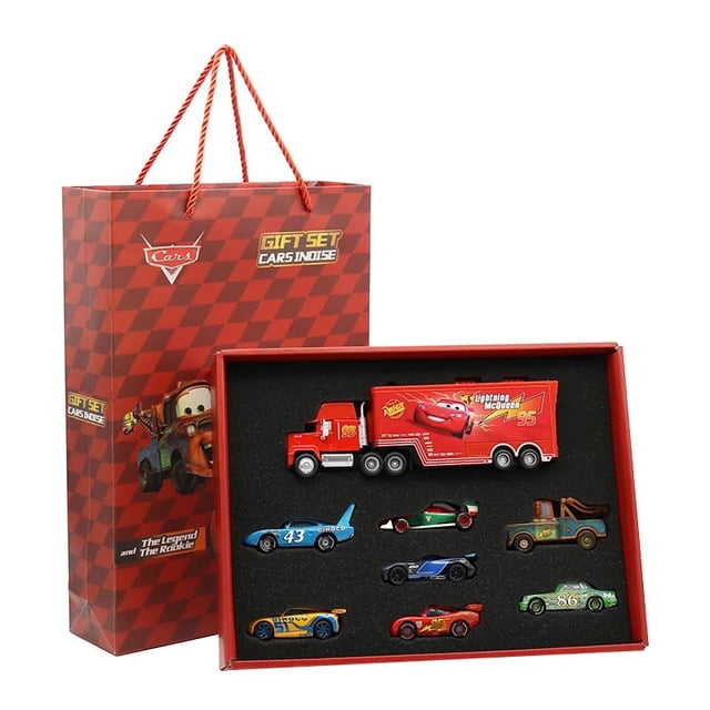 Disney-coches Pixar Cars 3 de Metal fundido a presión, rayo McQueen, modelo de coche de juguete, juego de regalo, Jackson Uncle Truck Boy BirthdayToys para niños, 1:55