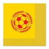 Club Pack of 192 Red and Yellow 2-Ply "Germany" Soccer Ball Paper Party Lunch Napkins 6.5"