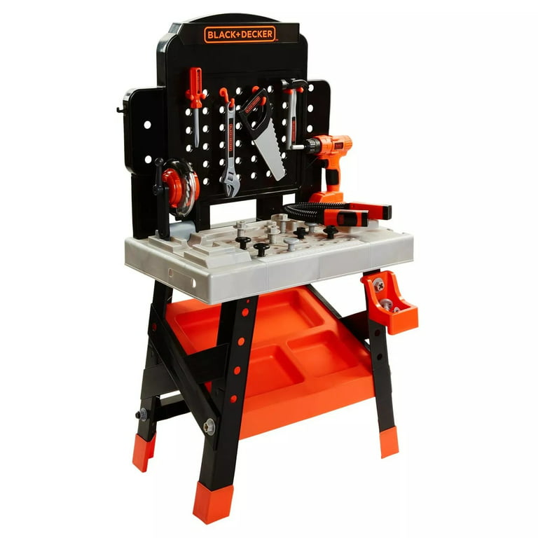 Black and Decker Junior Ready-to-Build Work Bench with 53 Tool and  Accessories