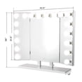 thumbnail image 2 of Impressions Vanity Mirror with 18 LED Globe Lights,Trifecta Pro Lighted Makeup Mirror (White), 2 of 6