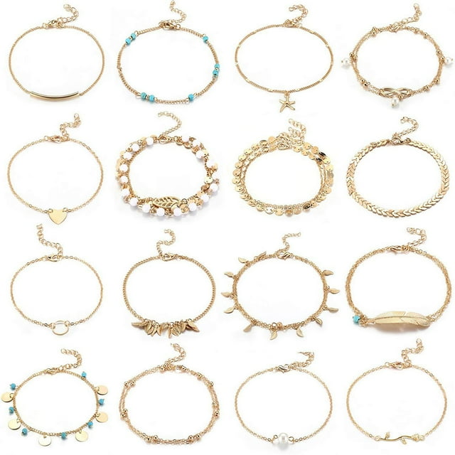 Dalazy Bracelet Inaltérable Durable Confortable Chaînes Cheville Chic Exquis pour Décoration de Robe Pieds Type 6