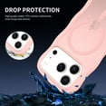 thumbnail image 2 of For iPhone 17 Pro Magnetic Phone Case,Compatible with Mag-safe,Wavy Frame Cute Design for Girls Women,Translucent Matte Hard Back Shockproof Protective Lightweight Phone Case,Pink, 2 of 6
