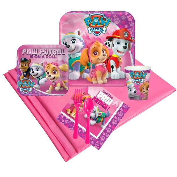 Pink Paw Patrol 16-Guest Party Pack - Walmart.com ...