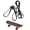 Black, variant on Tortoise Harness Leash With Mini Skateboard Soft Comfortable Traction Adjustable Rope Stainless Steel Chain Outdoor Walking Training Accessory For Tortoises Turtles(Black-S-20cm)