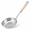 16CM Skimmer Wooden Handle, variant on ABPETE Micro-Perforated Skimmer Strainer, Stainless Steel Pasta Noodle Basket with Wooden Handle for Frying, Blanching and Kitchen Draining