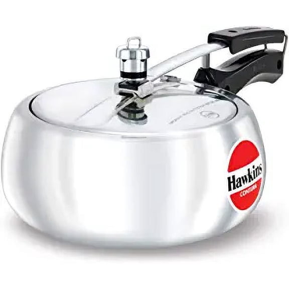 Hawkins Contura 3.5 Litre Pressure Cooker, Handi Cooker, Silver (HC35)