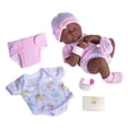 thumbnail image 2 of Set de regalo para muñeca bebé canastilla de 8 piezas | JC Toys - Guardería La Recién Nacido | Muñeca recién nacida afroamericana realista de 14" con accesorios | Rosa | Edades 2+, 2 of 5