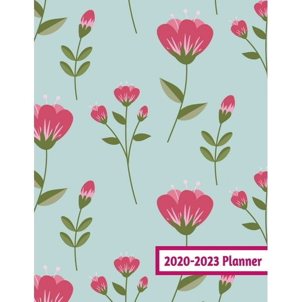 2023 Floral Calendar 20202023 Planner Pink Flowers Four Year Monthly Planner 48 Month Calendar Scheduler Diary