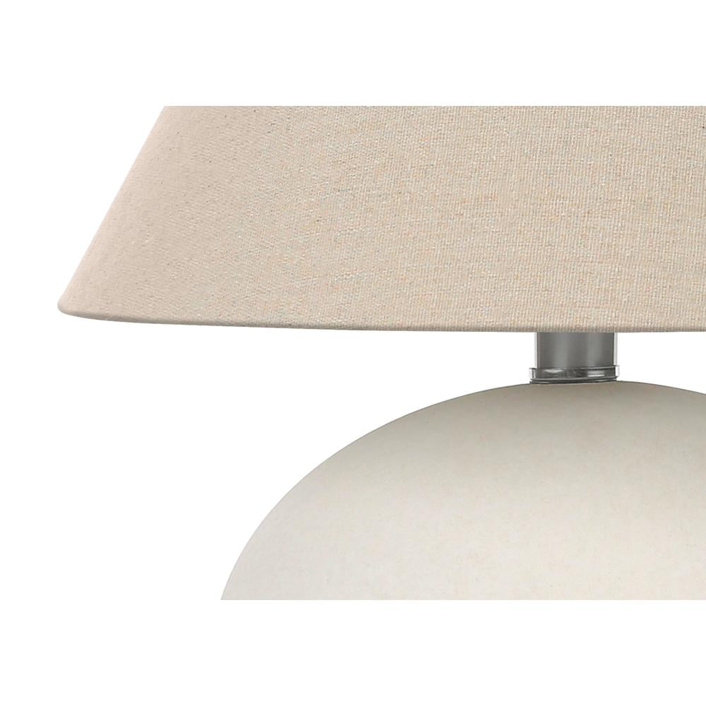 Lighting - 16"h Table Lamp - Cream Ceramic - Cream Empire Shade - Contemporary