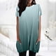 thumbnail image 1 of MKLEKYY Playeras Mujer Algodon Camiseta Informal Holgada De Verano Para Mujer, Cuello Redondo, Manga Corta, Estilo Túnica Con Bolsillos, 1107 Talla S, 1 of 3
