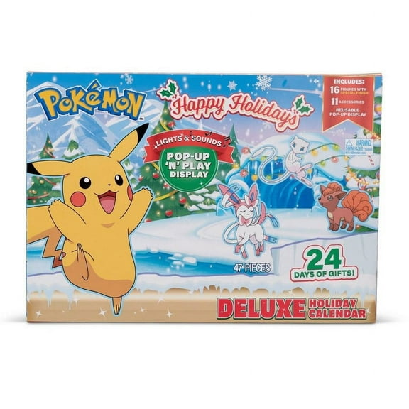 Pokemon Deluxe 2022 Holiday Advent Calendar Lights & Sounds Pop-up & Play 24 Day
