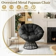 thumbnail image 3 of Indoor Papasan Chairs with Thick Tufted Cushions and Frame, Swivel Wicker Ergonomic Lounge Reading Chairs for Living Room, 3 of 9