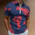 thumbnail image 2 of Red Lobster Men Zipper T-shirt Summer Casual Short Sleeve T-shirt Top, 2 of 7