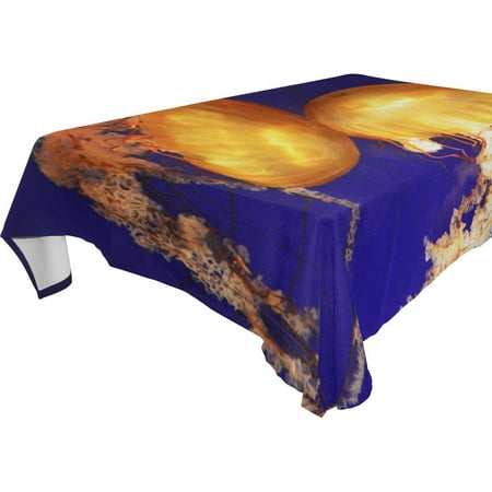 

POPCreation Sea Jellyfish Tablecloths Orange Table Top Decoration 52x70 inches