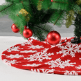 thumbnail image 5 of Falda de árbol de Navidad de doble capa Jacquard Cachemira copos de nieve decoración navideña ornamento, 5 of 5