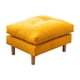 thumbnail image 3 of Reposapiés Con Patas De Madera, Sofá Acolchado, Reposapiés Para Sala De Estar, Sofá, Entrada, Amarillo, 3 of 10