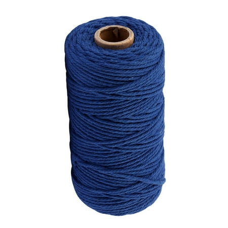 

ABIDE Patpan 1 Roll Handmade Cotton Rope Cord 3mm Diameter Single Color Woven DIY Crafts Ropes 100m