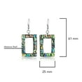 thumbnail image 5 of Modern Chic Rectangular Frame Abalone Shell Dangle Earrings, 5 of 6