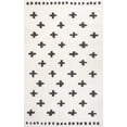 thumbnail image 3 of JONATHAN Y MOROCCAN HYPE 3 x 5 Area Rug, Cristo Berber Geometric Shag - White/Gray, MOH403A-3, 3 of 10