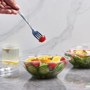 CIAO! 24 oz Clear PET Fruit and Salad Bowl with Rose Dome Lid (150/case)
