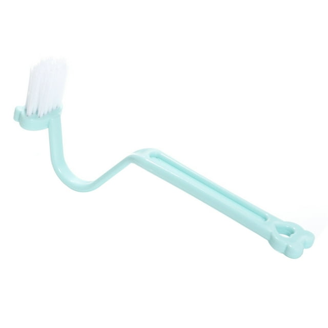 Bearachild Cepillo de limpieza de inodoro en forma de S, depurador de WC portátil, mango de flexión lateral de limpieza curva, cepillo de esquina, Suministros de limpieza para el hogar azul Bearachild JJ14168-01