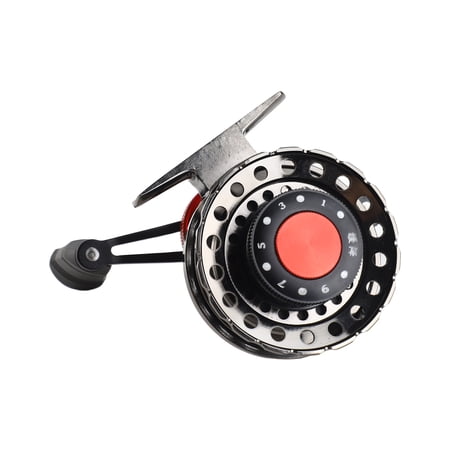 Rupoun All Metal Raft Fishing Reel V60H Left-Handed Ice Fishing Wheel High Drag Power Smooth Spinning Coil For Saltwater And Freshwater Angling Trips