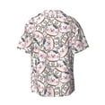 thumbnail image 4 of Balery Cartoon Cow Men's Casual Button Down Shirt Short Sleeve Textured Summer Cuban Beach Shirts-X-Large, 4 of 7