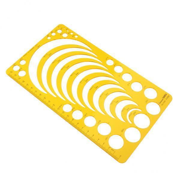 2X Plastic Drawing Ruler Template for Drawing Round Circle Templates 
