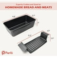 thumbnail image 3 of Perlli 2-in-1 Meat Loaf Pan with Drain Tray Insert Non-Stick Coating Roaster Pan, Large 9.8" x 5.7" x 3", 3 of 8