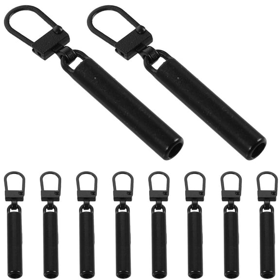 MLINS WORGEOUS 10Pcs Metal Zipper Pull Replacement Kit for Coat Zipper Repair and Zipper Head Fixing