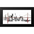 thumbnail image 2 of Tillmon, Avery 18x11 Black Modern Framed Museum Art Print Titled - Bridge and Skyline Red, 2 of 5