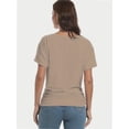 thumbnail image 3 of Women's Short Sleeve Boat Neck Dolman Top with Side Shirring, 3 of 6