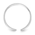 thumbnail image 2 of 14k White Gold Heart Adjustable Toe Ring Open Midi, 2 of 9