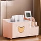 thumbnail image 5 of Porta pañuelos de plástico con organizador | Organizador de escritorio multifuncional para mandos a distancia, bolígrafos y cosméticos | Dispensador de pañuelos antideslizante y resistente a caídas, 5 of 5