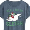 thumbnail image 3 of Frosty The Snowman - Christmas - All I Do Is Sleigh - Women's Short Sleeve Graphic T-Shirt, 3 of 5